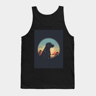 Labrador Retriever Dog 3 - Japanese Old Vintage Tank Top